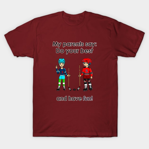 Anime Hockey Boy and Girl T-Shirt by SuperstarMAP